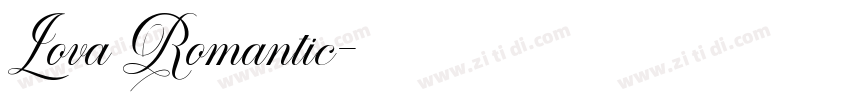 Lova Romantic字体转换
